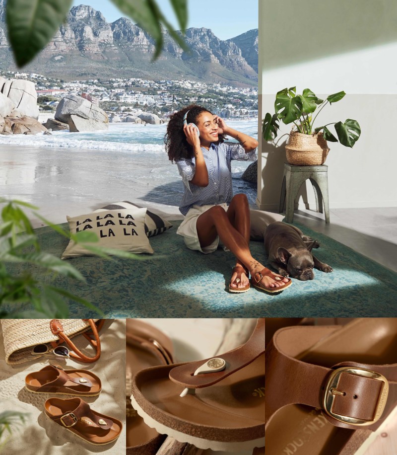 The new modern thong sandal with an elegant buckle style