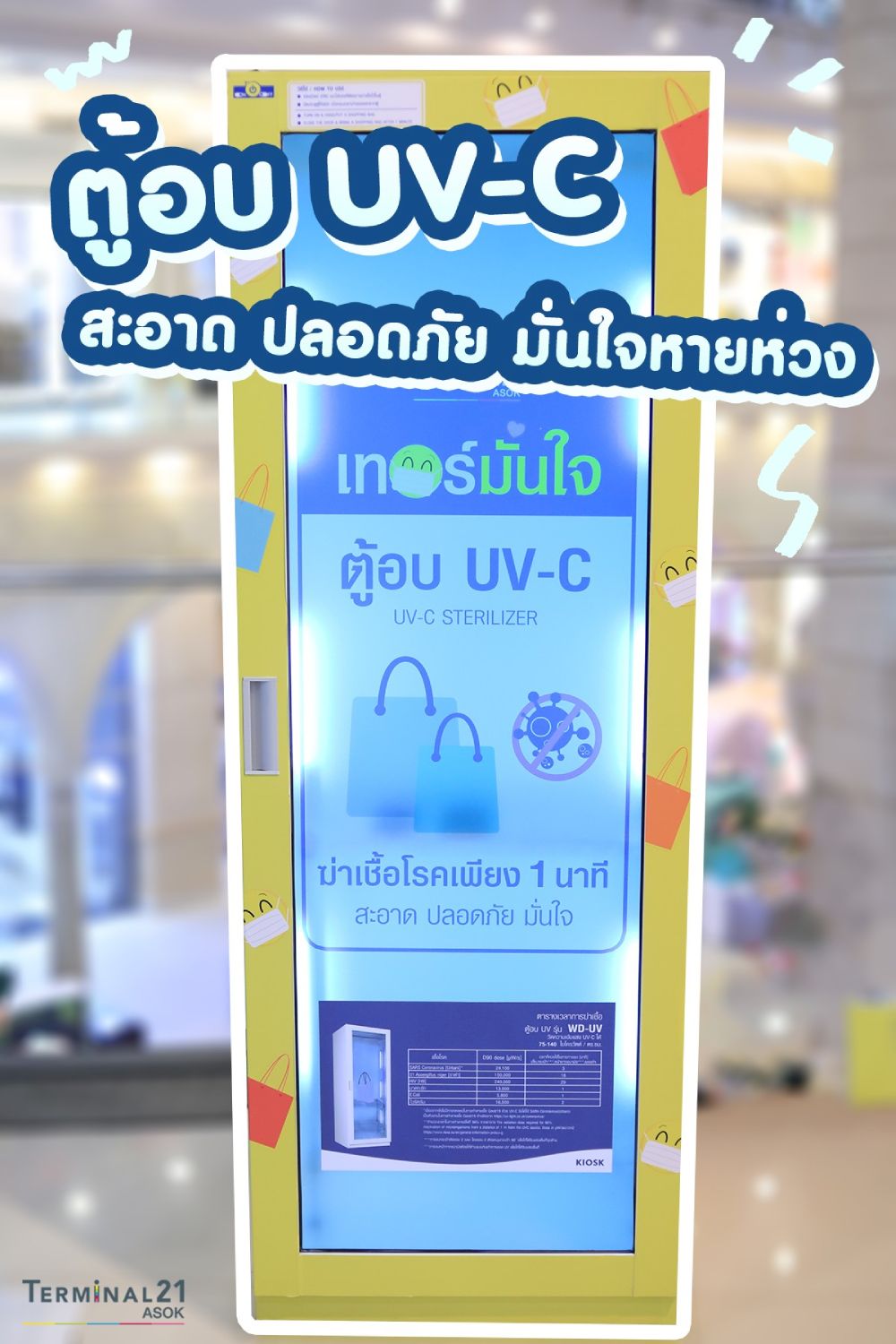 ตู้อบ UV-C สะอาด ปลอดภัย มั่นใจหายห่วง